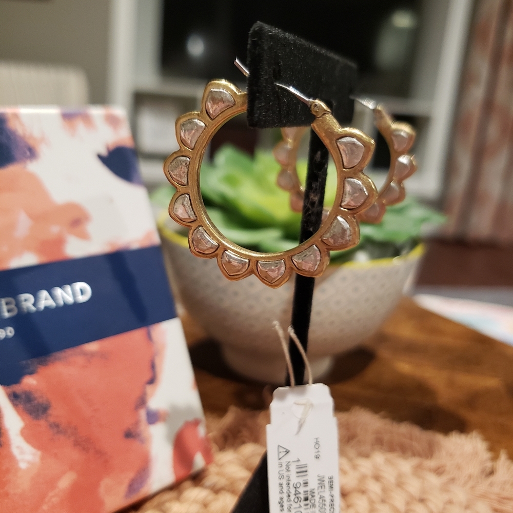 Lucky Brand Gold and Silver hoop earrings